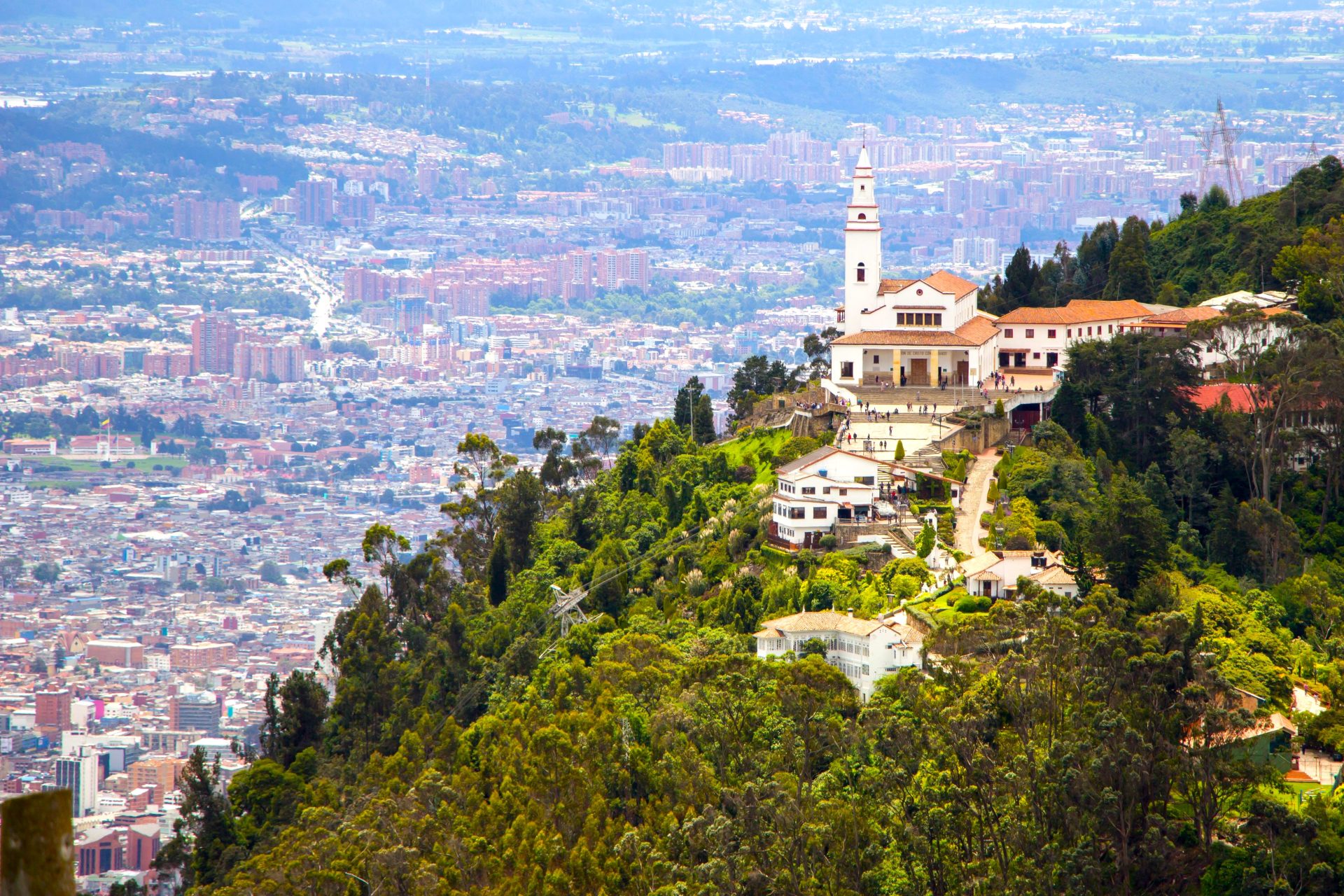 Monserrate : Là où se rencontrent nature, histoire et foi Montee en telepherique vers Monserrate experience panoramique funiculaire et nature andine